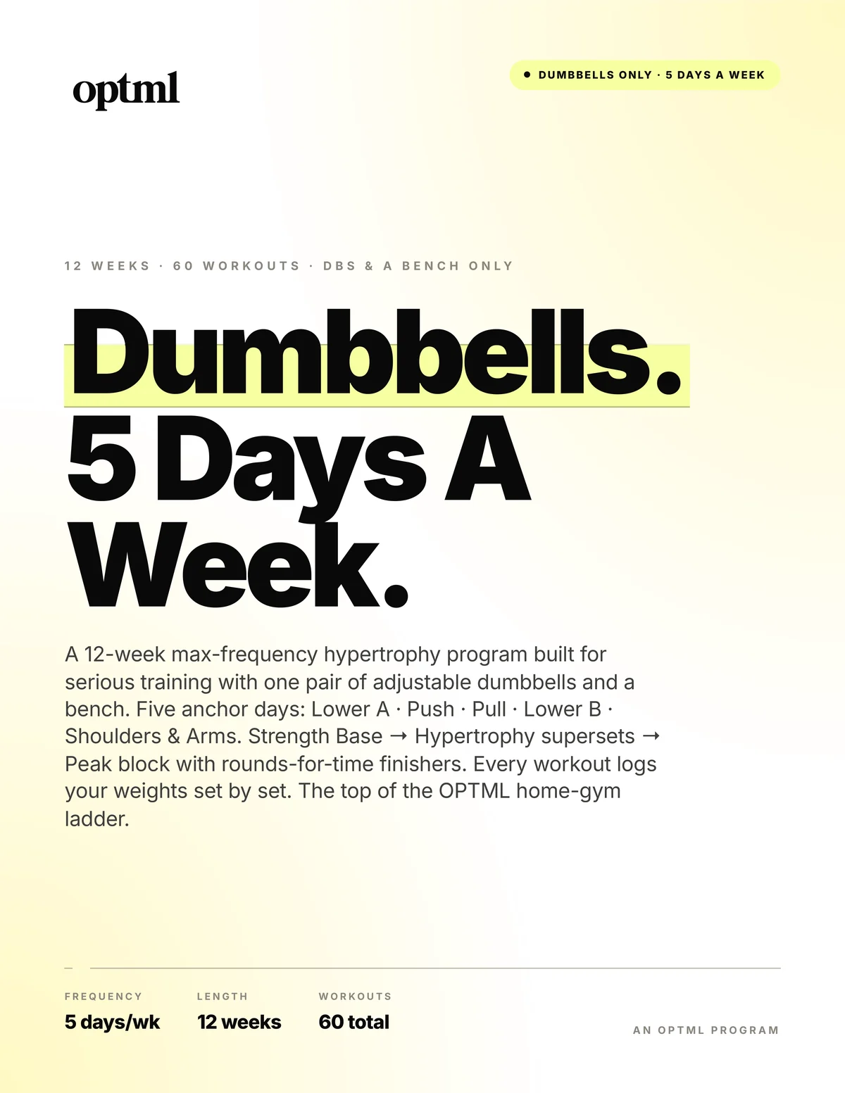 Dumbbell Only — 5 Day