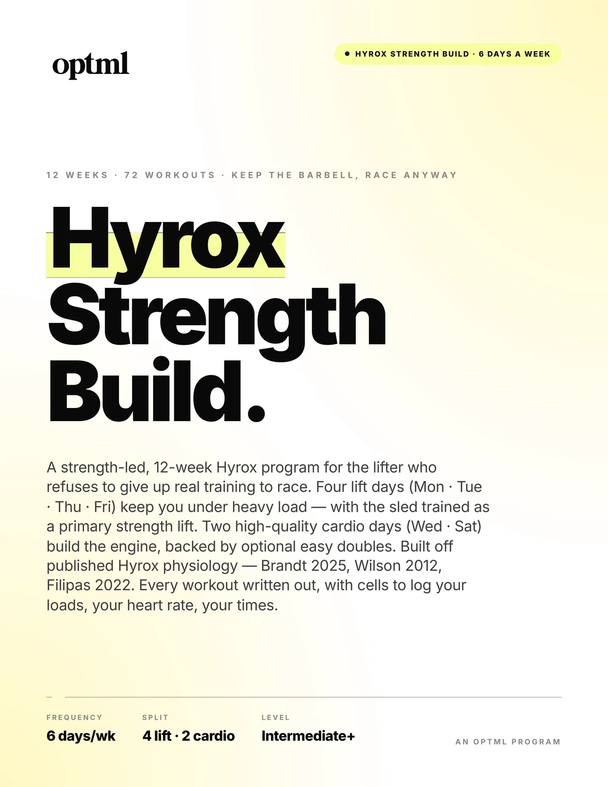 Hyrox Strength Build