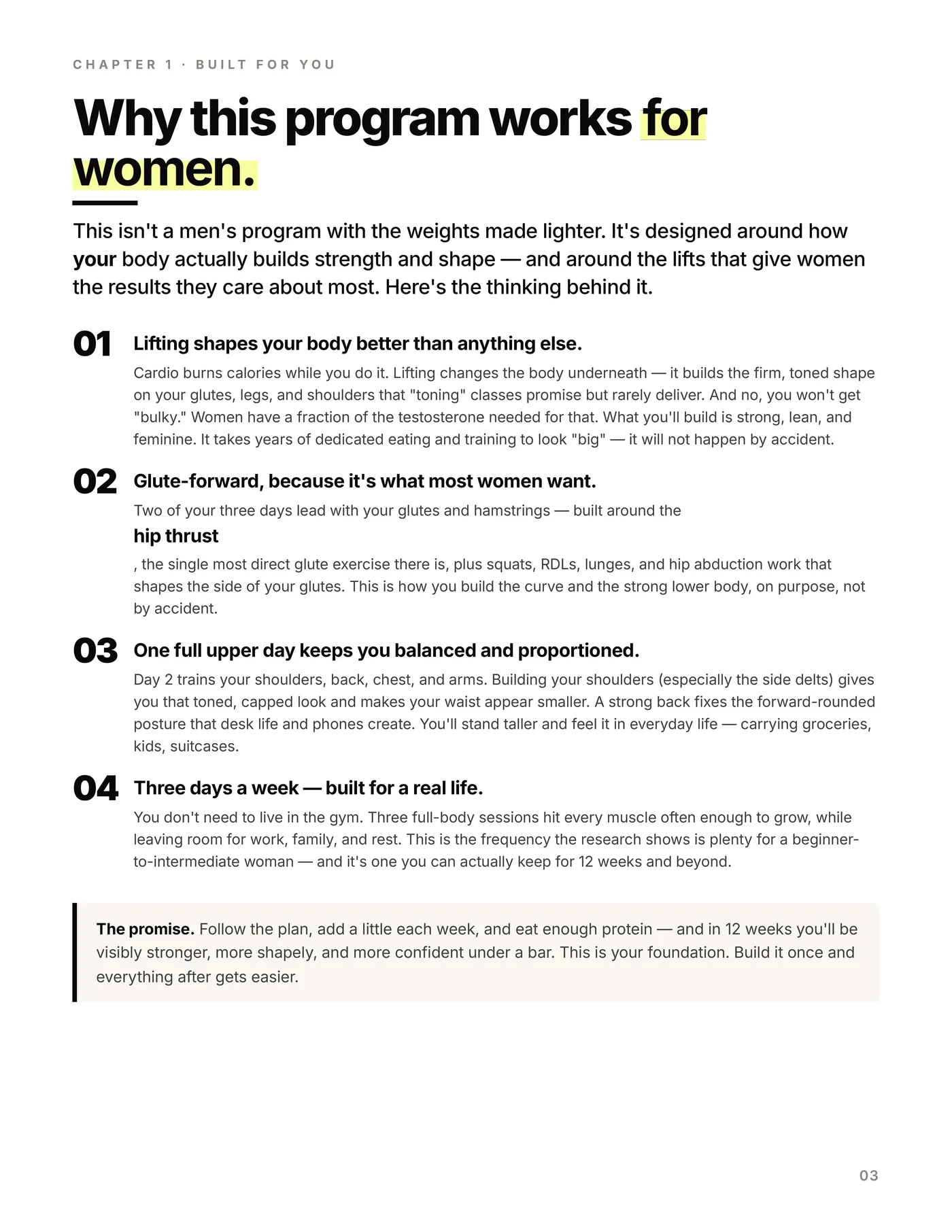 The OPTML Woman — Foundations, the method