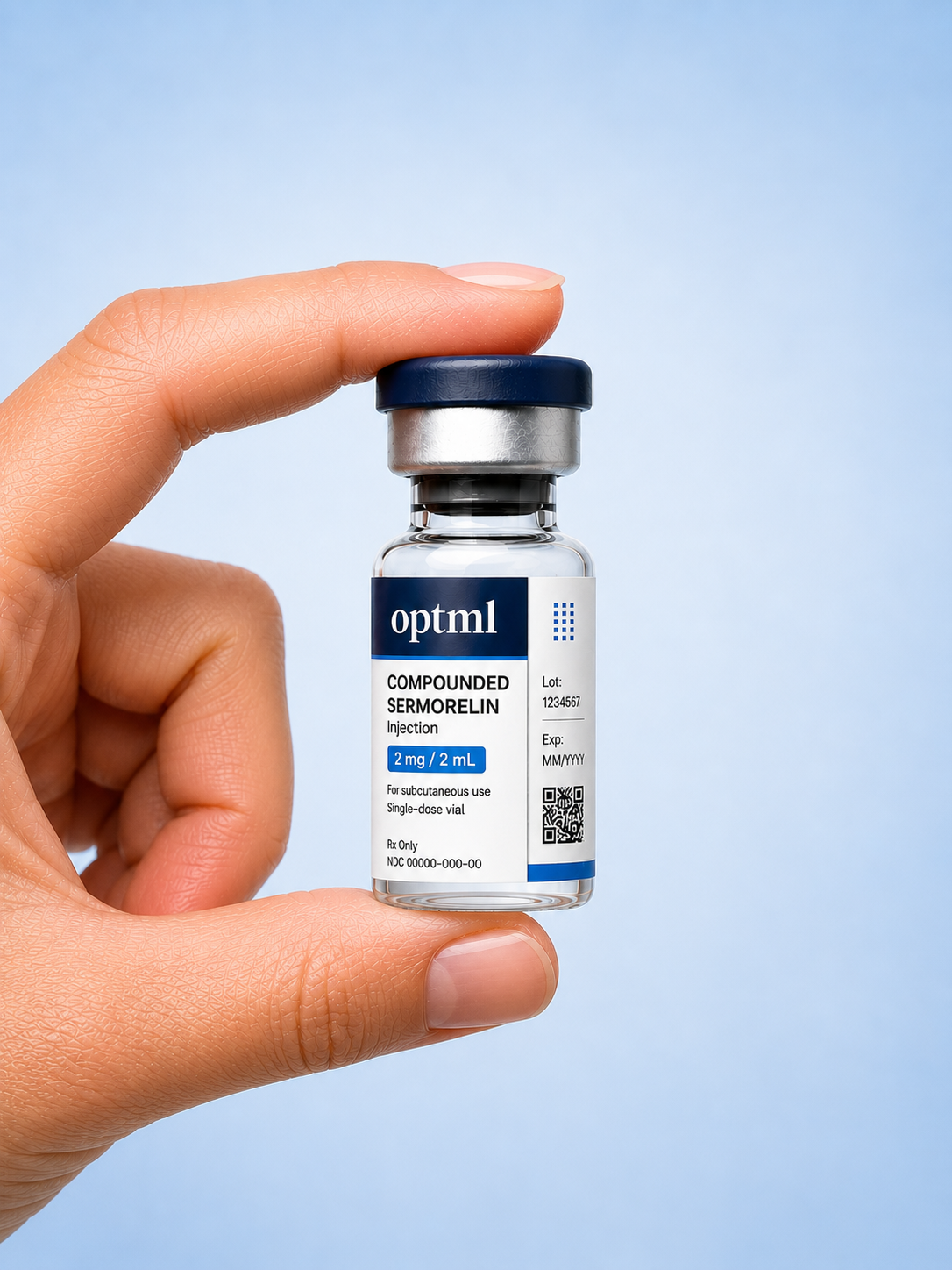 OPTML compounded sermorelin vial