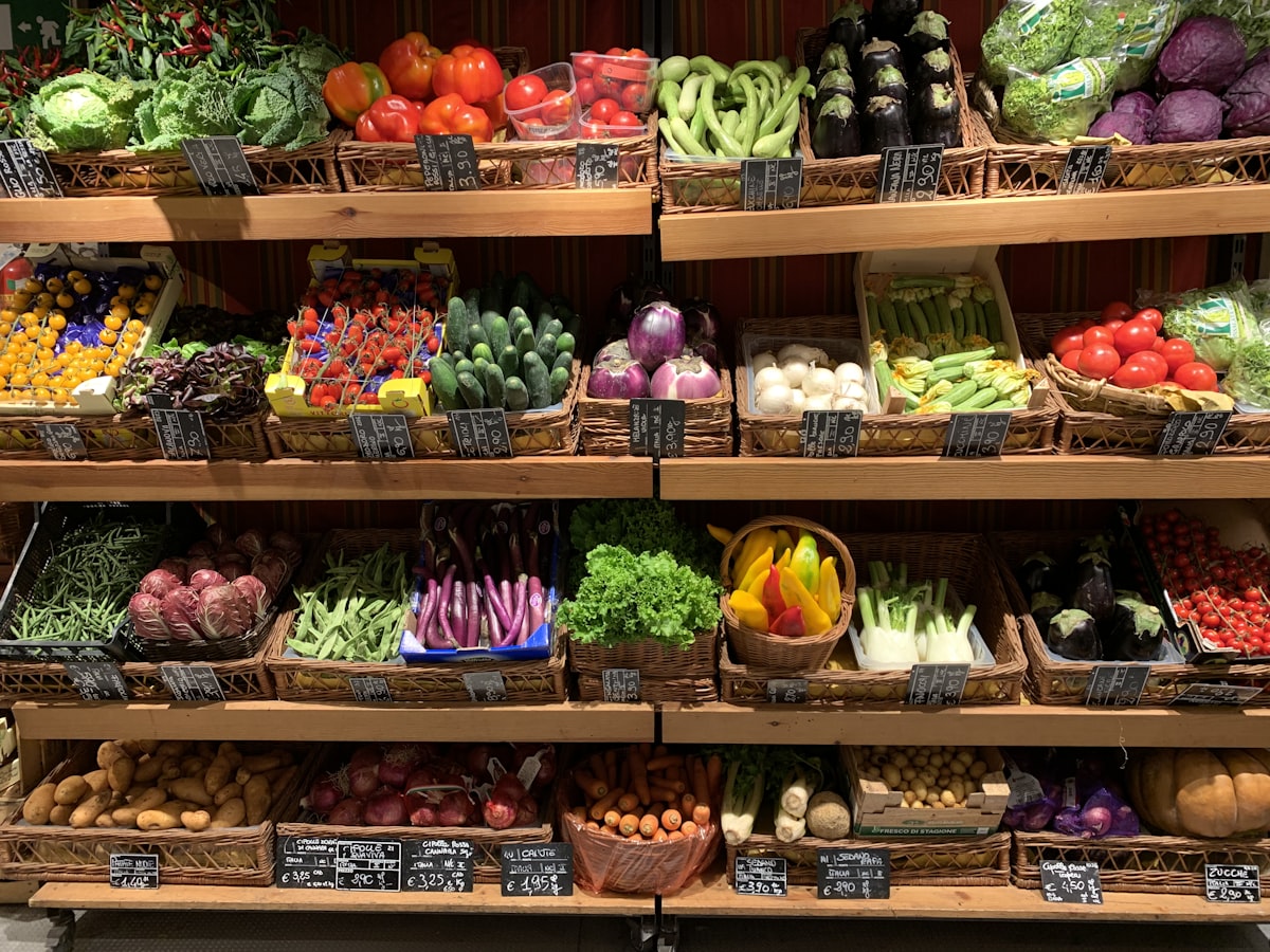 Healthy fiber-rich foods